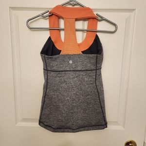 Lululemon grey and maroon tank top